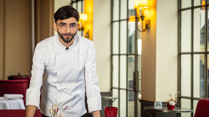 Vincent Ferreira, le nouveau chef du restaurant du Château de Courban. ©Christophe Fouquin