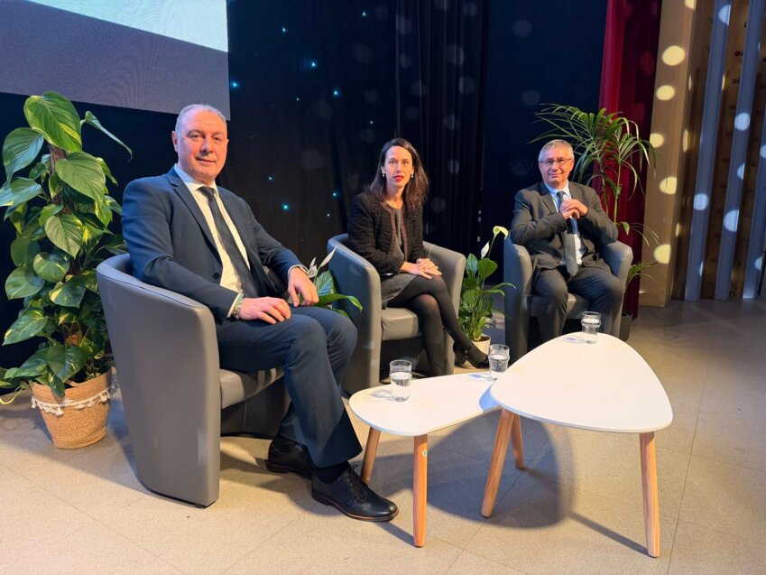 Freddy Grzeziczak, président de l'Opal avec Fanny Anor, préfète et Nicolas Fricoteaux, président de l'Aisne. (c) Opal