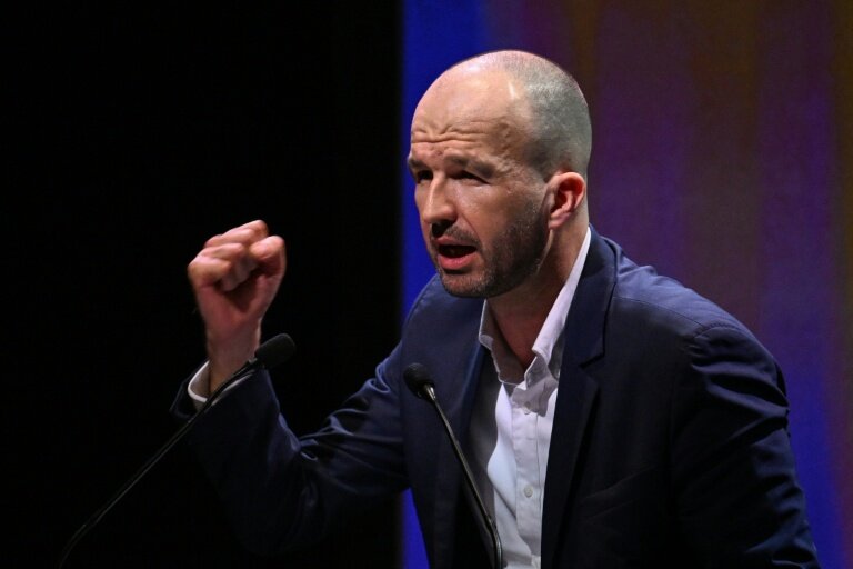 Le coordinateur de La France insoumise Manuel Bompard, à Marseille le 6 décembre 2025 © Miguel MEDINA