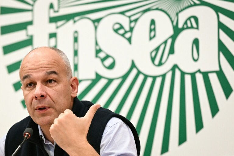 Le président de la FNSEA, Arnaud Rousseau, le 8 janvier 2026 à Paris © Bertrand GUAY