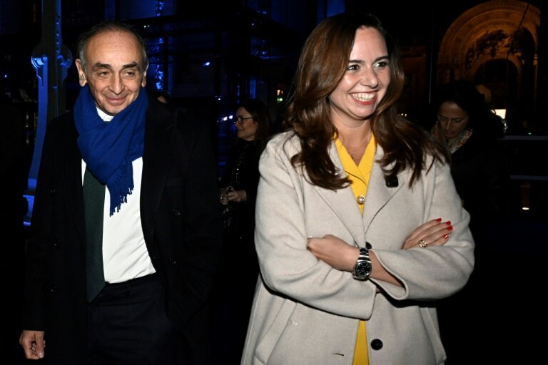 Sarah Knafo et Eric Zemmour aux 200 ans du Figaro à Paris, le 13 janvier 2026 © JULIEN DE ROSA