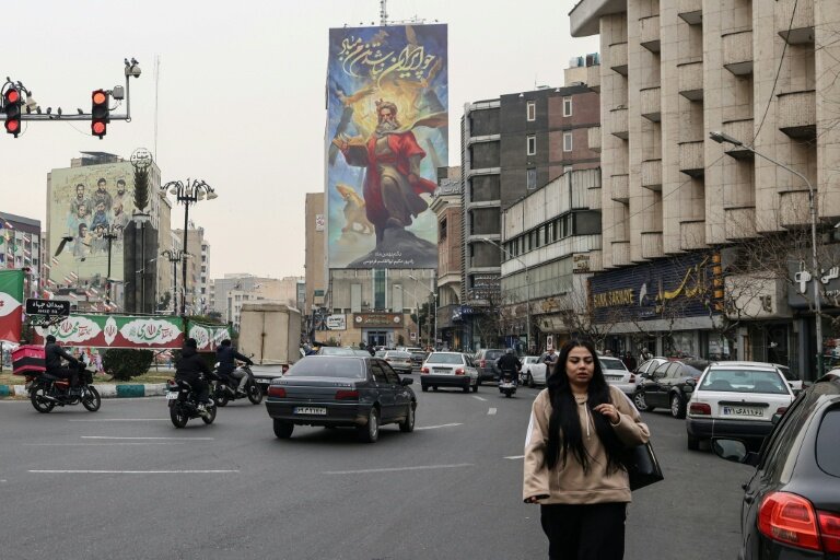 Dans une rue de Téhéran, le 7 février 2026 © ATTA KENARE