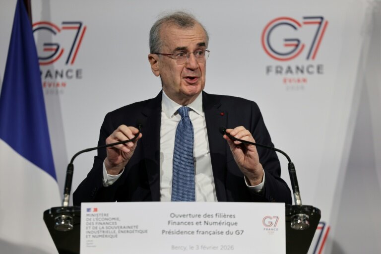 Le gouverneur de la Banque de France, François Villeroy de Galhau, au ministère de l'Economie à Paris le 3 février 2026 © Ludovic MARIN