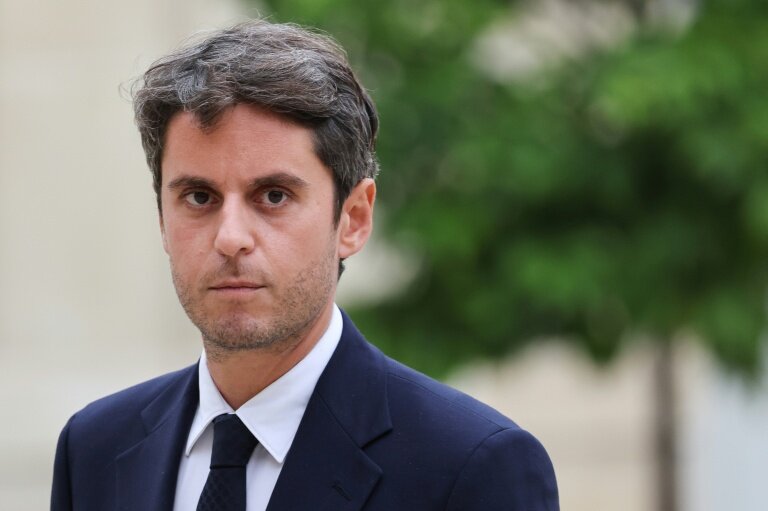 Le patron du parti Renaissance, Gabriel Attal, le 10 octobre 2025 à l'Elysée, à Paris © Ludovic MARIN