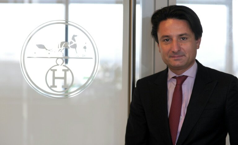 Axel Dumas, patron du groupe de luxe français Hermès, le 3 juin 2013 à Paris © Eric PIERMONT