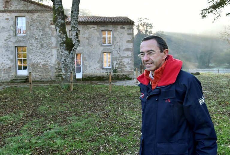Bruno Retailleau, près de Saint-Malo-du-Bois, le 2 novembre 2015 en Vendée © GEORGES GOBET