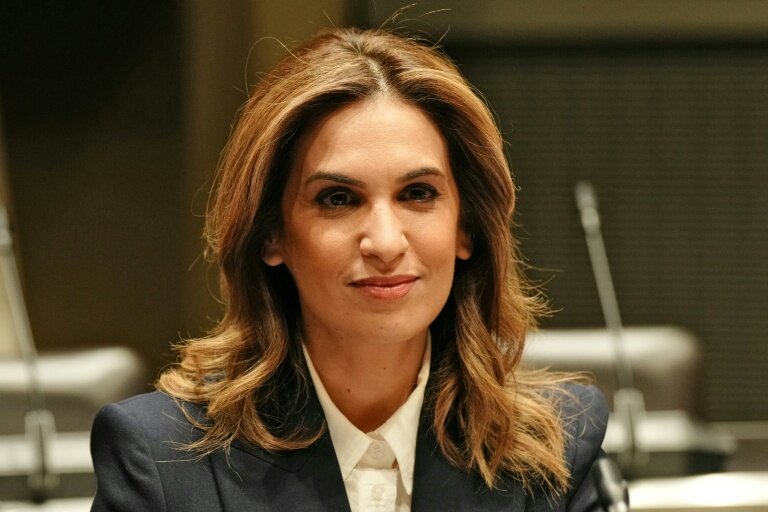 La journaliste Sonia Mabrouk, le 29 février 2024 à Paris © Dimitar DILKOFF