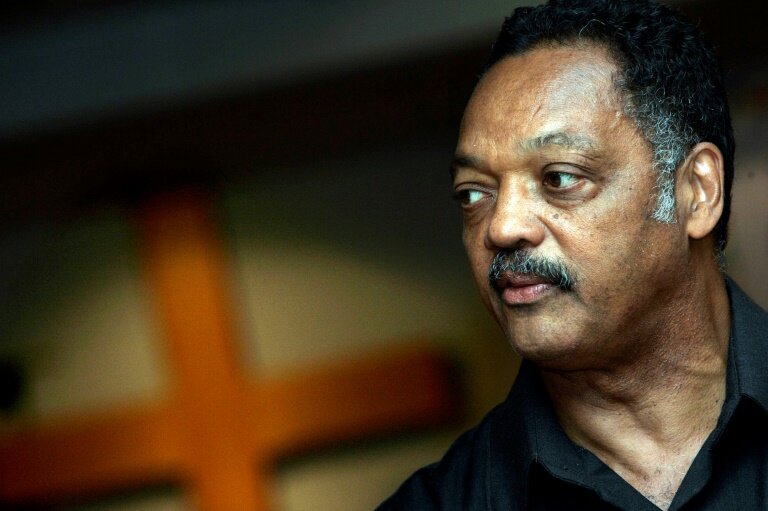 Le révérend Jesse Jackson, figure de la lutte pour les droits civiques aux Etats-Unis, le 25 octobre 2005 à Johannesburg, en Afrique du Sud © GIANLUIGI GUERCIA