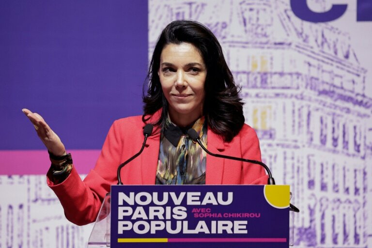 La candidate de La France Insoumise aux municipales à Paris, Sophia Chikirou, le 30 janvier 2026 à Paris © STEPHANE DE SAKUTIN