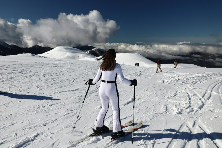 Sur les pistes de la station de ski corse de Val d'Ese, à Bastelica, à 50 km d'Ajaccio, le 15 février 2026 © Pascal POCHARD-CASABIANCA