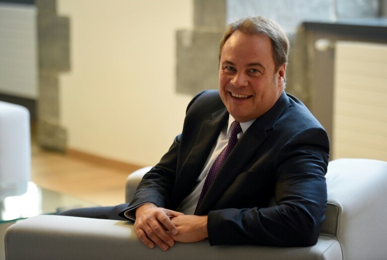 Le maire de Valenciennes Laurent Degallaix dans son bureau, le 12 mai 2017 à Valenciennes, dans le Nord © FRANCOIS LO PRESTI