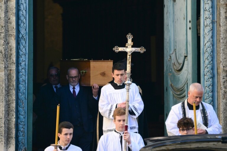 Obsèques de Quentin Deranque dans une église à Lyon le 24 février 2026 © OLIVIER CHASSIGNOLE