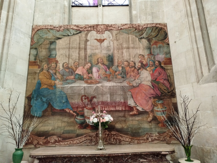 L'oeuvre la Cène de l'église Saint-Denis. © Crépy-en-Valois
