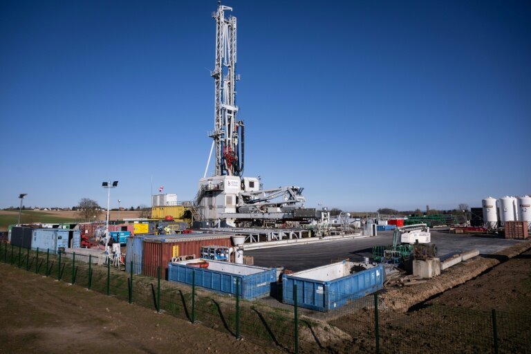 Le site de forage géothermique exploité par Lithium de France à Betschdorf, dans le Bas-Rhin, le 2 mars 2026 © SEBASTIEN BOZON