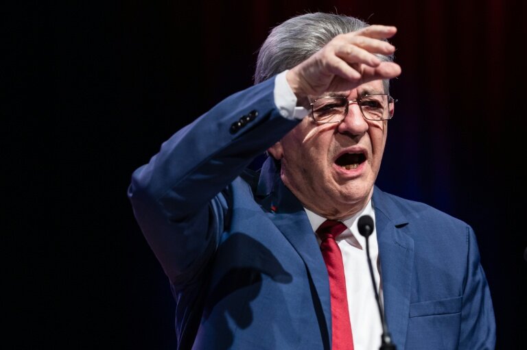 Le fondateur de La France insoumise Jean-Luc Mélenchon le 31 janvier 2026, à Roubaix dans le Nord © Sameer Al-DOUMY