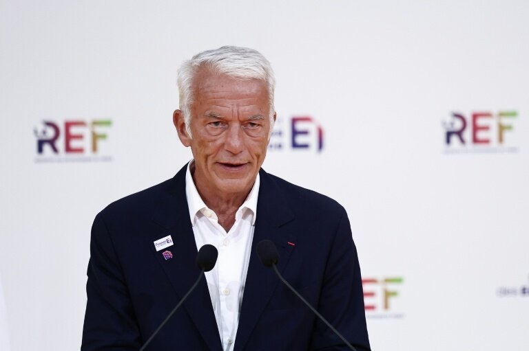 Le président du Medef Patrick Martin, à Paris, le 28 août 2025 © Thibaud MORITZ