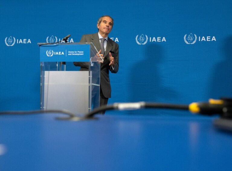 Rafael Grossi lors d'une réunion du Conseil des gouverneurs de l'Agence internationale de l'énergie atomique (AIEA) à son siège de Vienne, en Autriche, le 2 mars 2026 © Joe Klamar