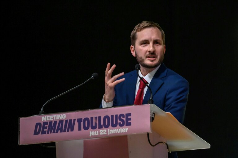 La tête de liste La France insoumise (LFI) pour la mairie de Toulouse, François Piquemal, le 22 janvier 2026 © Ed JONES