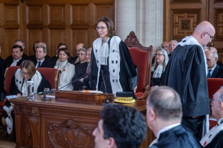 Amélie de Montchalin, nouvelle présidente de la Cour des comptes, lors de sa cérémonie d'investiture au siège de la Cour des comptes à Paris, le 13 mars 2026 © Christophe PETIT TESSON