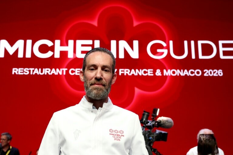 Michaël Arnoult, le chef du restaurant La Morainières, le 16 mars 2026 à Monaco © Valery HACHE