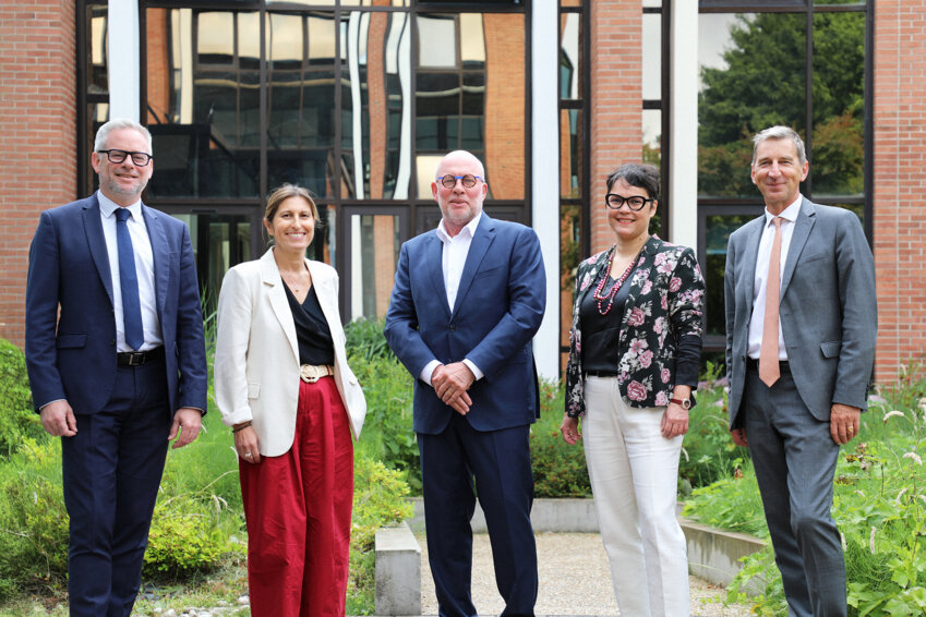 De gauche à droite : Stéphane Pavageau, Christine Dropsy, Bruno Goré, Léna Nguyen et Geoffroy d’Anselme.© CEN