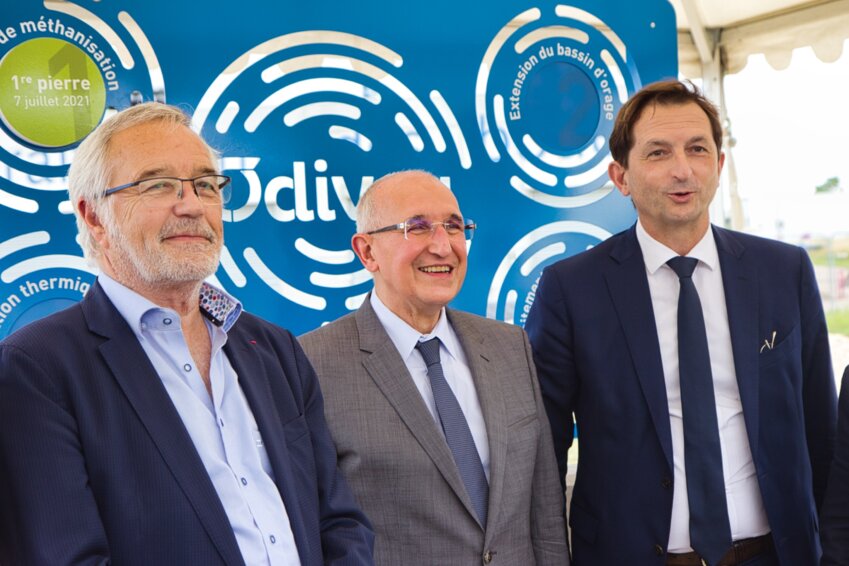 François Rebsamen, Fabien Sudry et Bertrand Camus. (© Aletheia Press / Arnaud Morel)