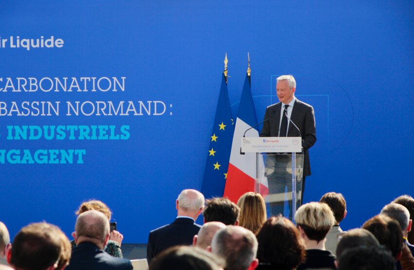 Bruno le Maire, ministre de l'Economie : « Si nous voulons demain être indépendant sur la production d'hydrogène, c'est maintenant qu'il faut investir ». (© Aletheia Press / B.Delabre)