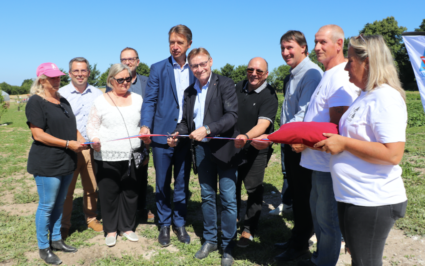 Le chantier de maraîchage se trouve sur les hauteurs d’Abbeville.