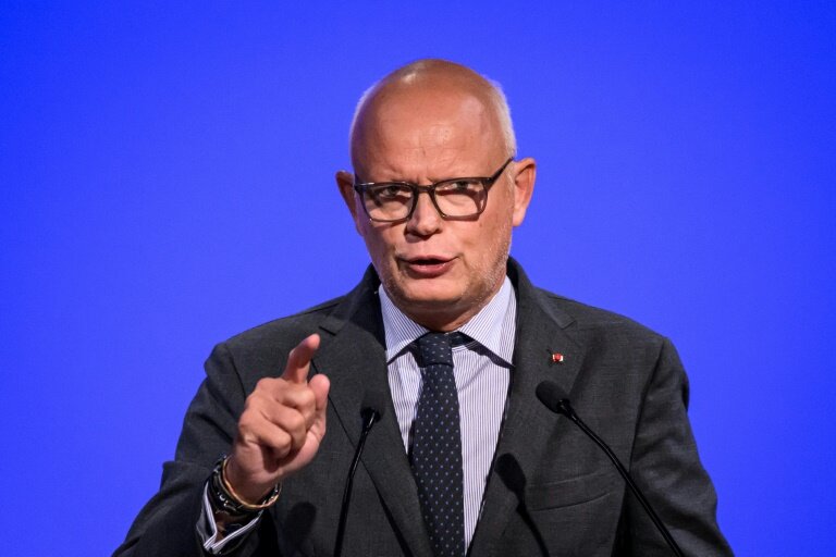 L'ancien Premier ministre Édouard Philippe, maire du Havre et leader du parti Horizons, le 15 septembre 2023 à Angers © LOIC VENANCE