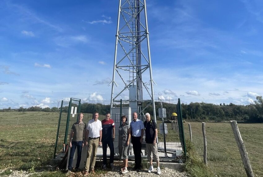 Un pylône installé sur la commune de Réchicourt-le-Château. © Altice France.