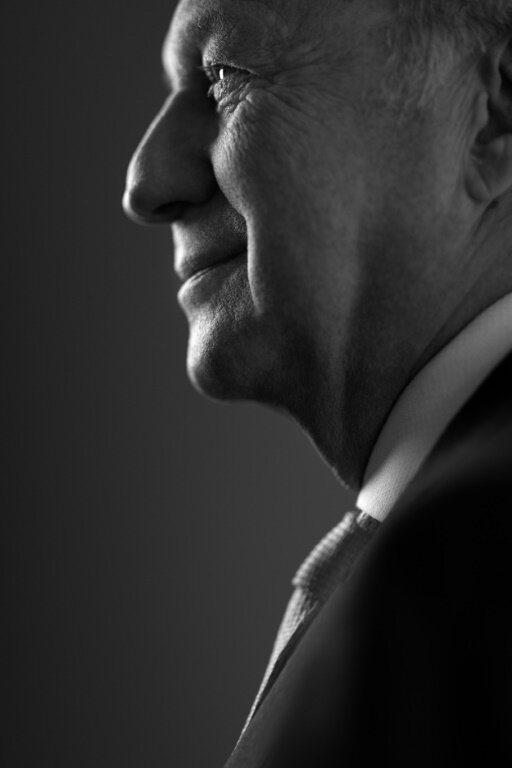 Laurent Fabius, président du Conseil constitutionnel, dans son bureau à Paris, le 19 octobre 2023 © JOEL SAGET