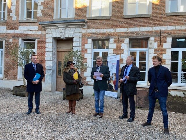 Lors du discours de Christian Poul, un des investisseurs.