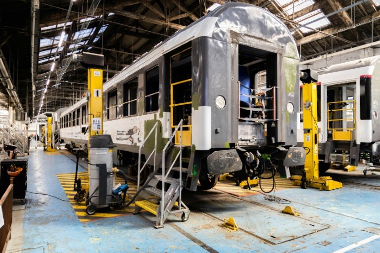 Le technicentre Charentes Périgord de la SNCF à Périgueux, le 29 juin 2022 © YOHAN BONNET