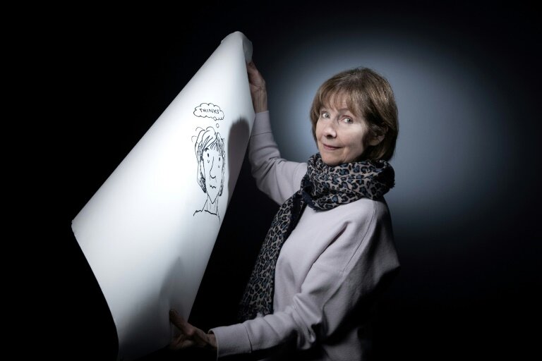 L'auteure britannique Posy Simmonds, le 3 avril 2019 à Paris © JOEL SAGET