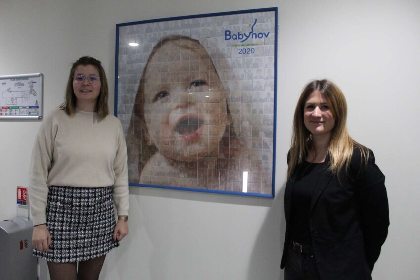 Cloée Launay, chargée de développement des Ressources humaines et Alexandra Antunes, responsable des Ressources humaines, évoquent la bonne santé de l'entreprise Babynov.