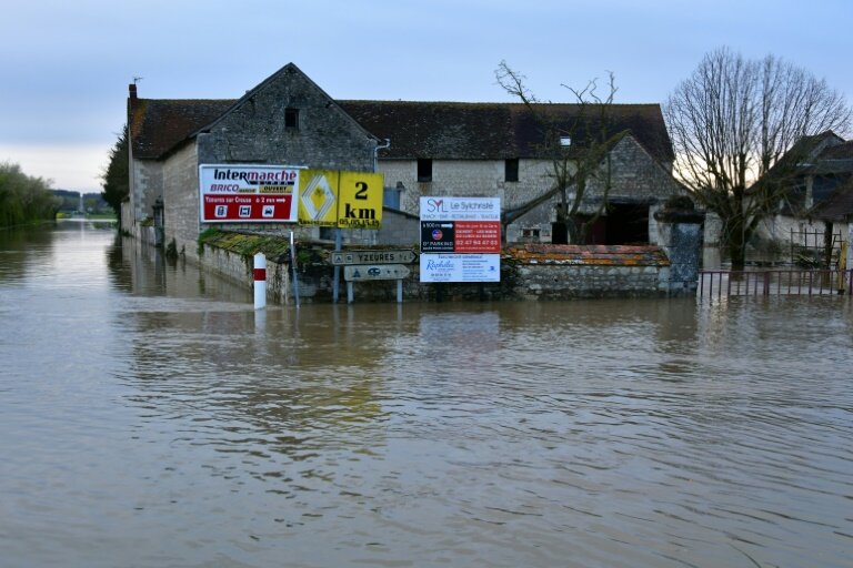 La Creuse en crue à La Roche-Posay (Vienne), le 31 mars 2024 © Pascal LACHENAUD