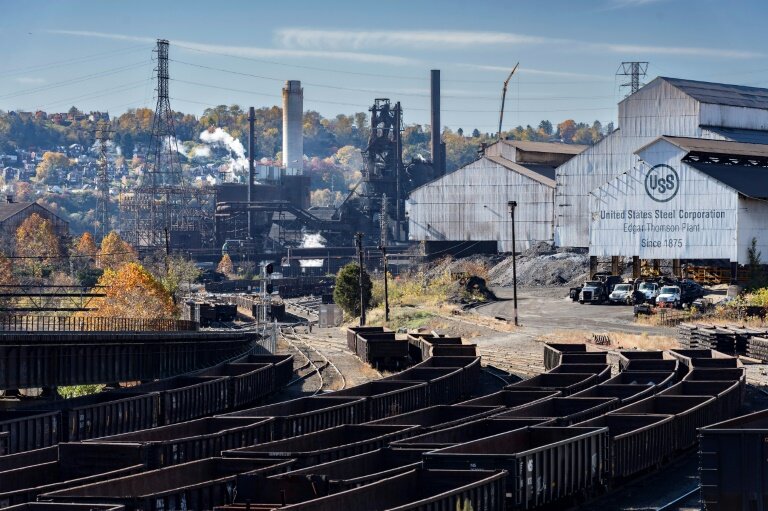 Un site d'U.S. Steel à North Braddock, le 27 octobre 2022 en Pennsylvanie © Branden EASTWOOD