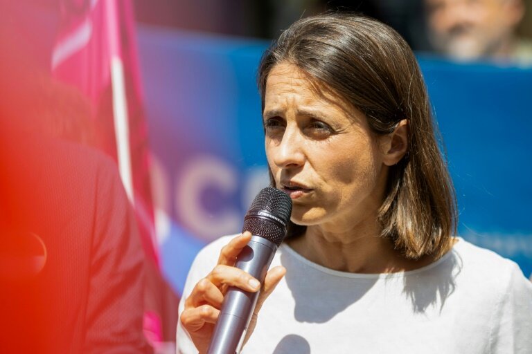 La secrétaire générale de la CGT Sophie Binet le 23 mai 2024, à Paris © Antonin UTZ