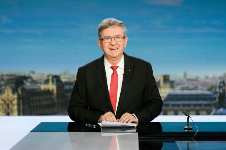 Jean-Luc Mélenchon avant une interview au journal télévisé de France 2, à Paris, le 12 juin 2024 © Dimitar DILKOFF