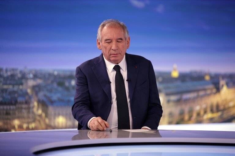 François Bayrou sur le plateau de France 2 à Paris, le 19 décembre 2024 © Valentine CHAPUIS