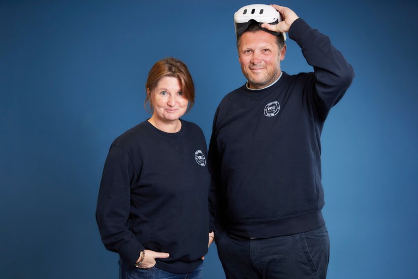 Marc Sellier et Christèle Simeoni, les deux fondateurs de VRAI Learning. ©Léna Heleta