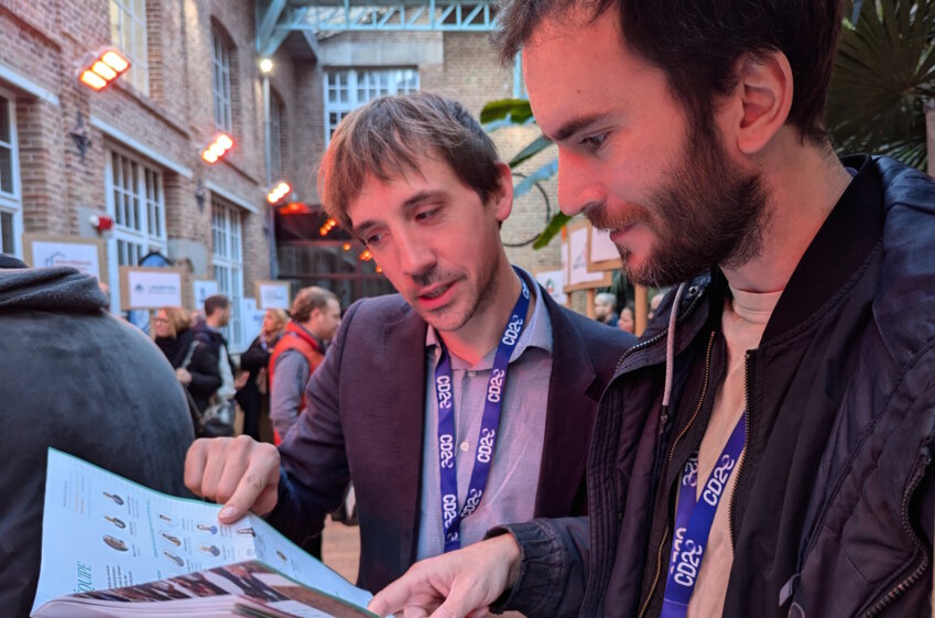 Cyril Scribot (à gauche), consultant en économie circulaire du CD2E.