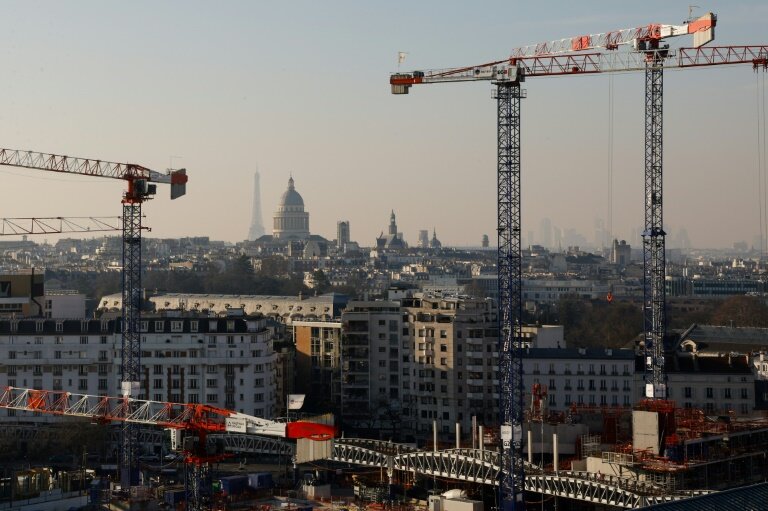 Chantier de construction à Paris le 3 février 2025 © Xavier GALIANA
