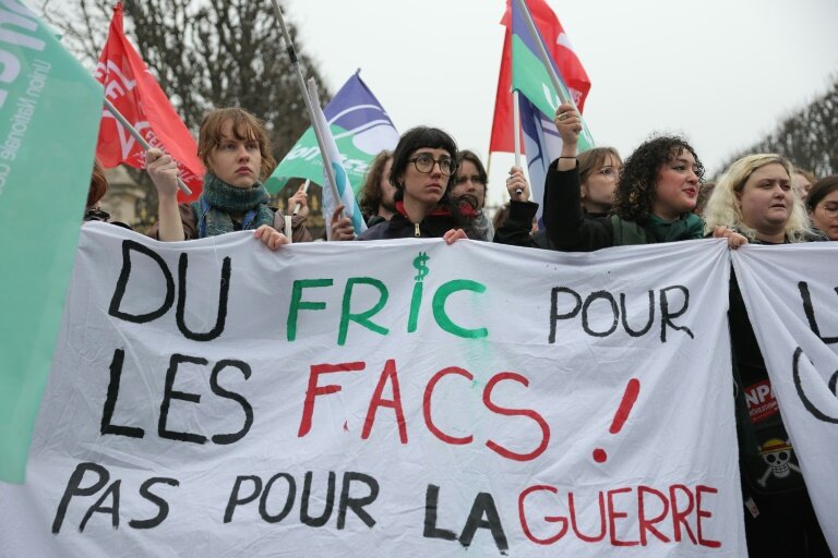 Manifestation contre l'"austérité" dans l'enseignement supérieur à Paris le 11 mars 2025 © Thomas SAMSON