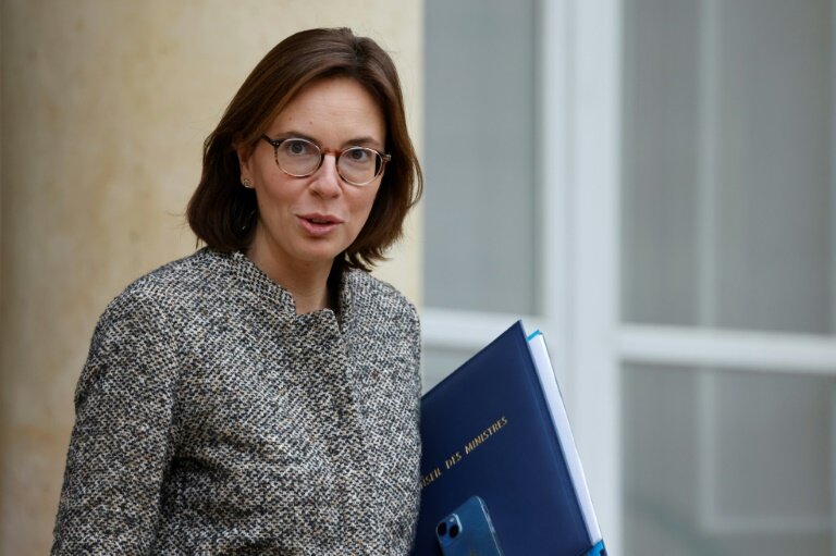 La ministre des Comptes publics Amélie de Montchalin, le 5 février 2025 à l'Élysée à Paris © Ludovic MARIN