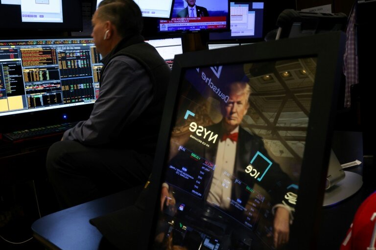 A la Bourse de New York, le 7 mars 2025 © CHARLY TRIBALLEAU