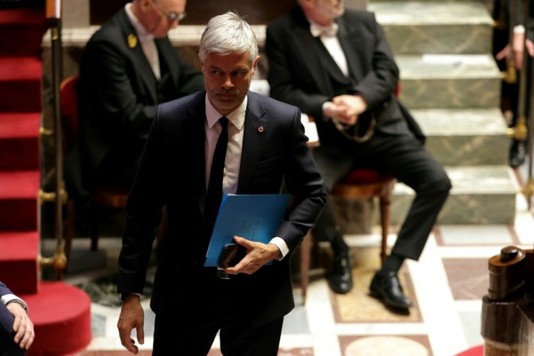 Le patron des députés LR Laurent Wauquiez, à l'Assemblée nationale le 18 mars 2025 © Thomas SAMSON