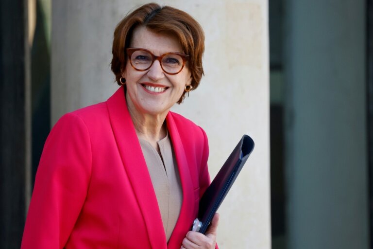 La ministre de l'Agriculture Annie Genevard, à l'Elysée, le 19 mars 2025. © Ludovic MARIN