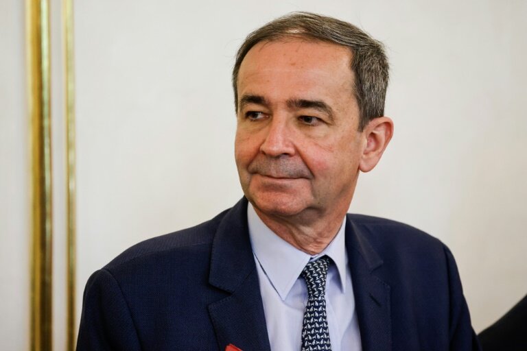 Bernard Fontana, alors à la tête de Framatome lors d'une séance de signature à Bratislava, le 31 mai 2023 © Ludovic MARIN