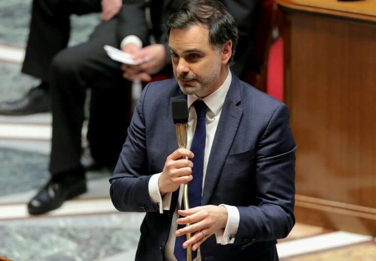 Le ministre français du Commerce extérieur Laurent Saint-Martin à l'Assemblée nationale, le 18 mars 2025 à Paris © Thomas SAMSON